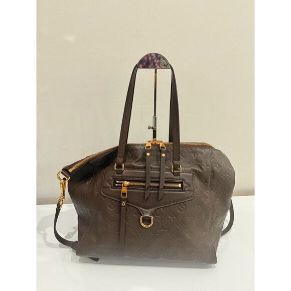 Louis Vuitton Embossed Leather Terre Monogram Empreinte Lumineuse PM Bag Brown - Picture 2 of 16